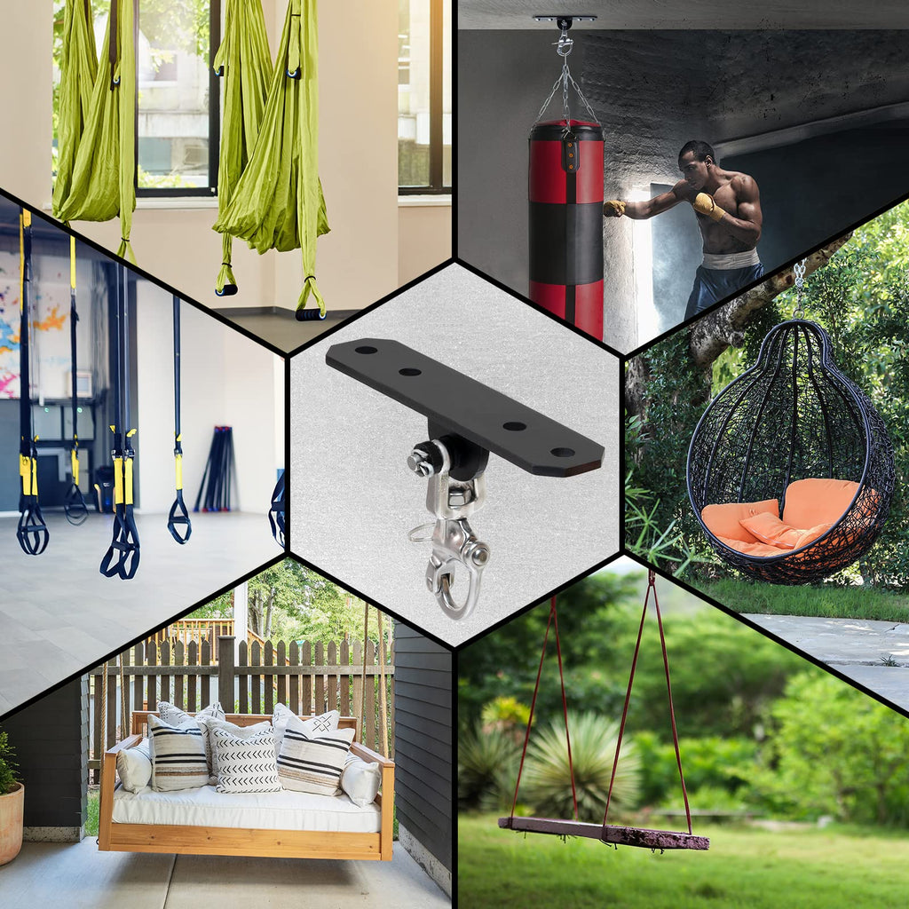 Yes4All Wall Ceiling Mount Hook 360 Rotation, 600 Lbs Capacity Punching Bag Hangers, Heavy Bag Mount For Yoga, Chair, Boxing Bag