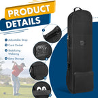 Darekuku Golf Travel Covers For Airlines With Detachable Shoulder Straps, Soft Foldable Golf Club Travel Bags, 900D Heavy Duty O