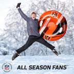 Nfl Snow Tube, Heavy Duty Inflatable Sled For Tubing, Fun Winter Toys For Kids & Adults, Football Gifts For Boys - Cincinnati Be