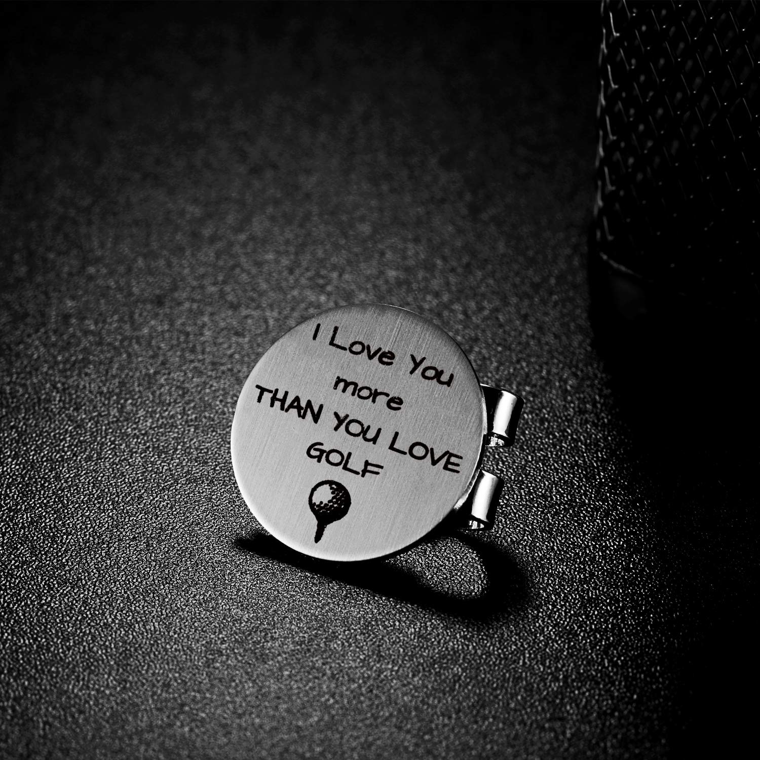 Golf Ball Marker With Magnetic Hat Clip Golf Gift For Husband Boyfriend Dad - I Love You More Than You Love Golf' - Golf Accesso