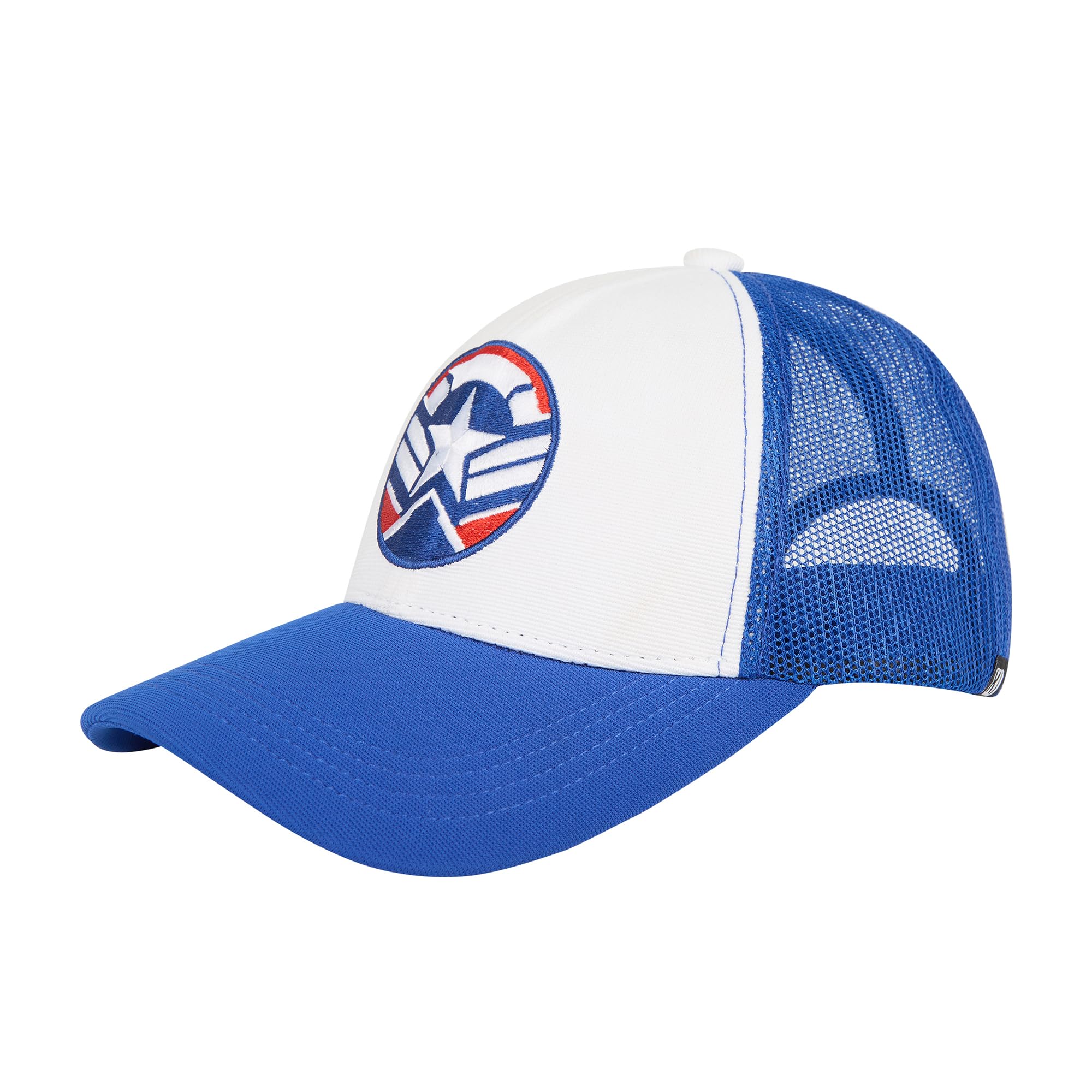 Marvel The Avengers By Socksxpress Captain America Flat Brim Trucker Cap | Navy Blue | Marvel Shield Logo | Officially Licenced 
