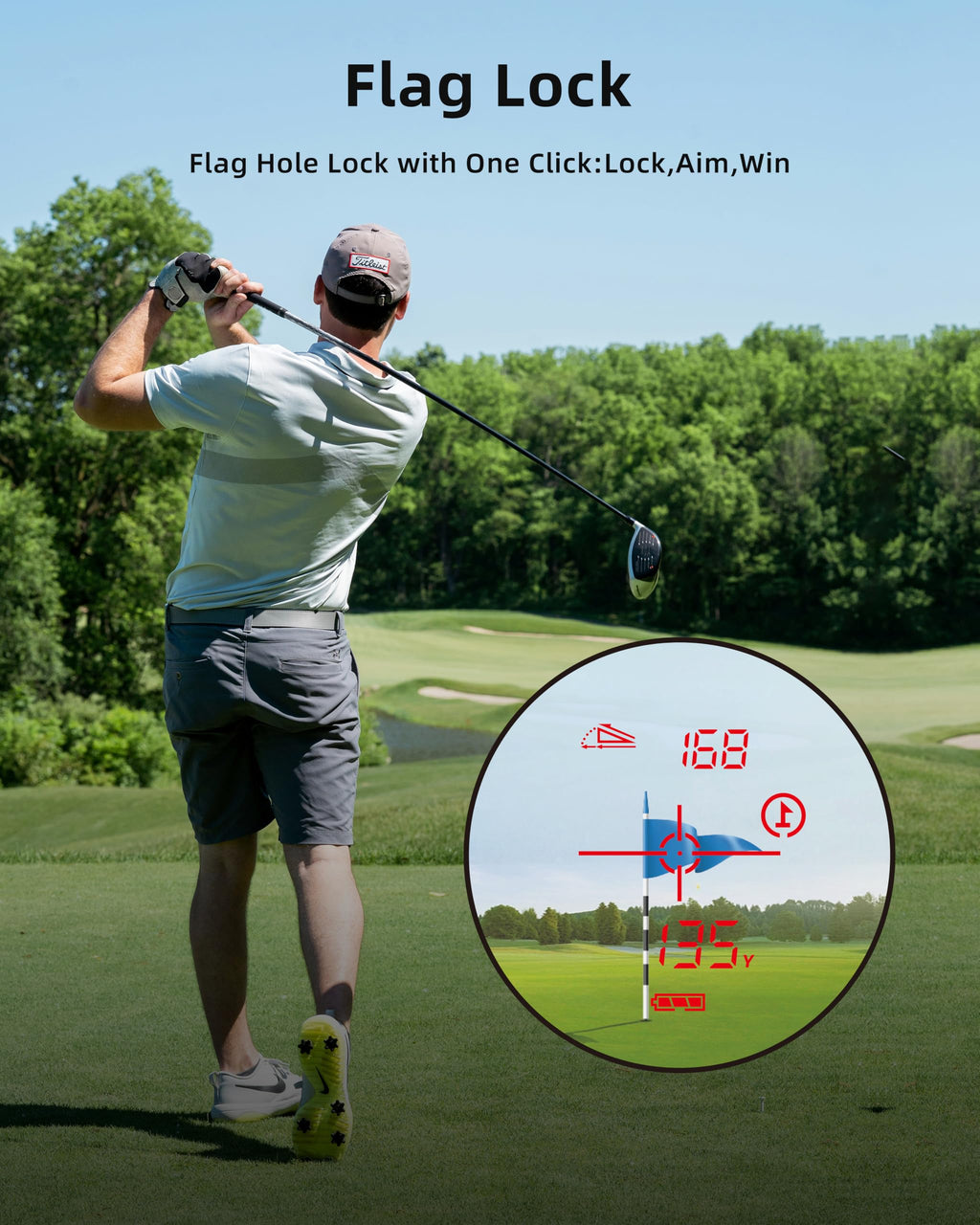 Dormie Golf Rangefinder With Slope,800 Yards Laser Range Finder Golfing,Pnlc Display,Aluminum Alloy Body,Flag Lock,Slope Compens