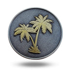 Full Metal Markers Palm Tree Unique Magnetic Metal Golf Ball Marker Accessory With Hat Clip For Men And Women (2 Ball Markers +