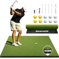 Bearwill Golf Mat 31Mm, 5Ft X 5Ft Golf Hitting Mat For Indoor Outdoor Practice, High-Elasticity Elite Artificial Grass Simulator