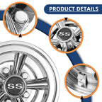Nokins Golf Cart Hubcaps 8 Inch Set Of 4, Club Car/Ezgo/Yamaha Tires Wheel Covers,Chrome Accessory & Accessories