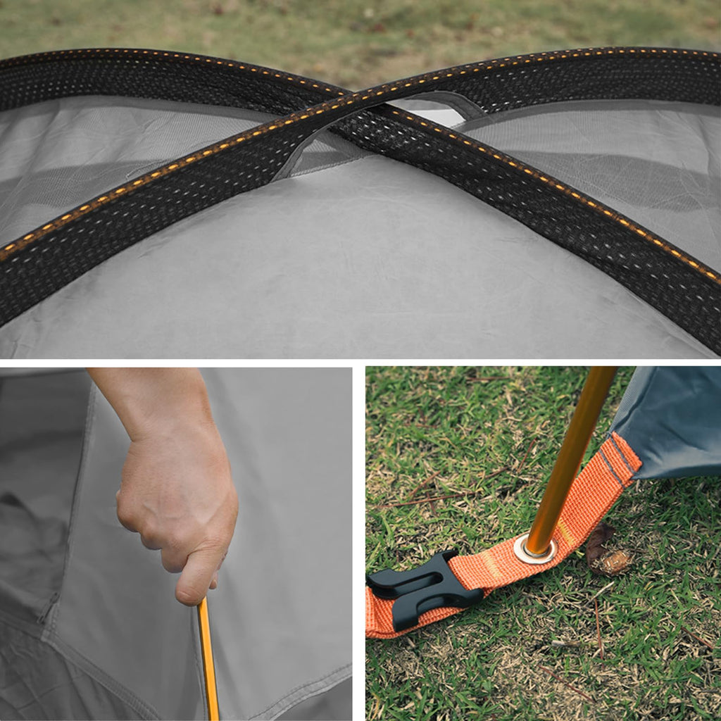 Azarxis Tent Pole Repair Kit Splint Support Kit Replacements Aluminum Rod Adjustable Replacement Poles Accessories For Camping H