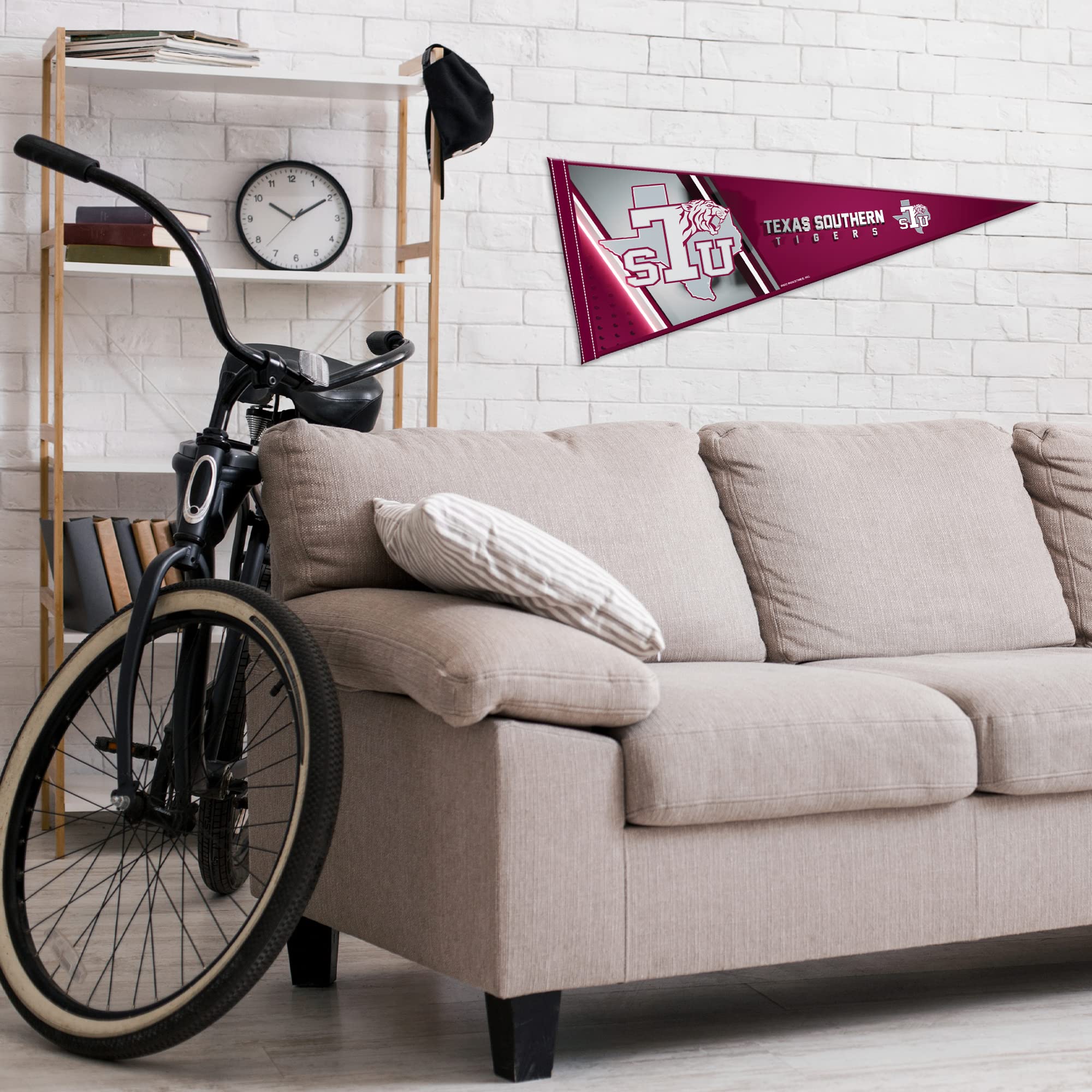 Rico Industries Ncaa Texas Southern Tigers Primary 12'' X 30'' Felt Wall D  Cor Pennant - Great For Home/Bed Room/Man Cave D  Co