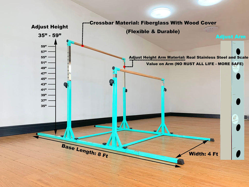 Marfula Gymnastics Double Horizontal Bars 3Play Gymnastic Parallel Bars Uneven Bars Gymnastics Training Bar With 304 Stainless S