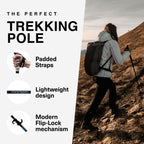 Montem Ultra Strong Trekking, Walking, And Hiking Poles - One Pair (2 Poles) - Collapsible, Lightweight, Quick Locking, And Ultr