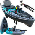 Reel Yaks Raptor Modular Fishing Kayak - 9.5ft Lightweight Fin Drive, Sit On Top Kayak for Adults & Youth - Stable & Portable, I