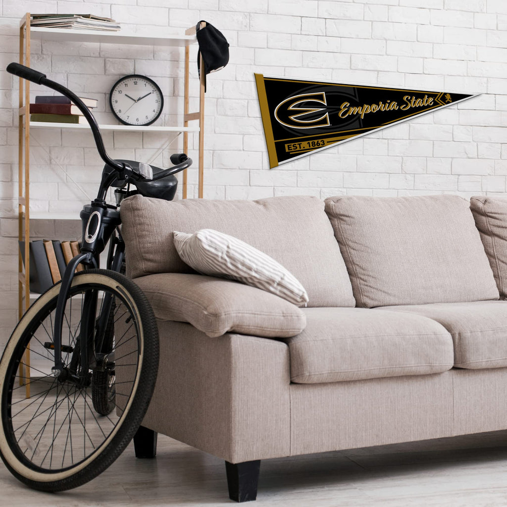 Rico Industries Ncaa Emporia State Hornets Classic 12'' X 30'' Felt Wall D  Cor Pennant - Great For Home/Bed Room/Man Cave D  Co