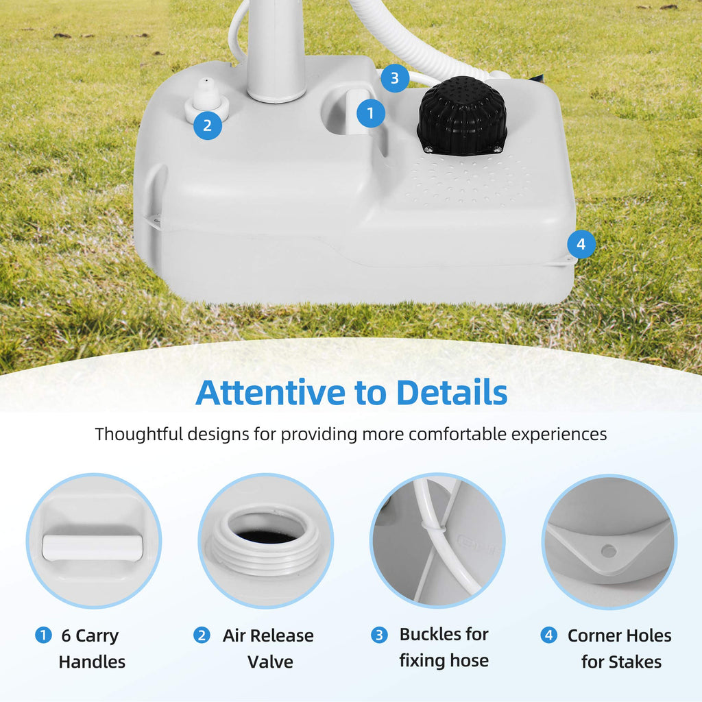 Yitahome Portable Sink Camping Hand Washing Station With 17 L Wash Basin Stand And Carry Bag, Rolling Wheels, Soap Dispenser, To