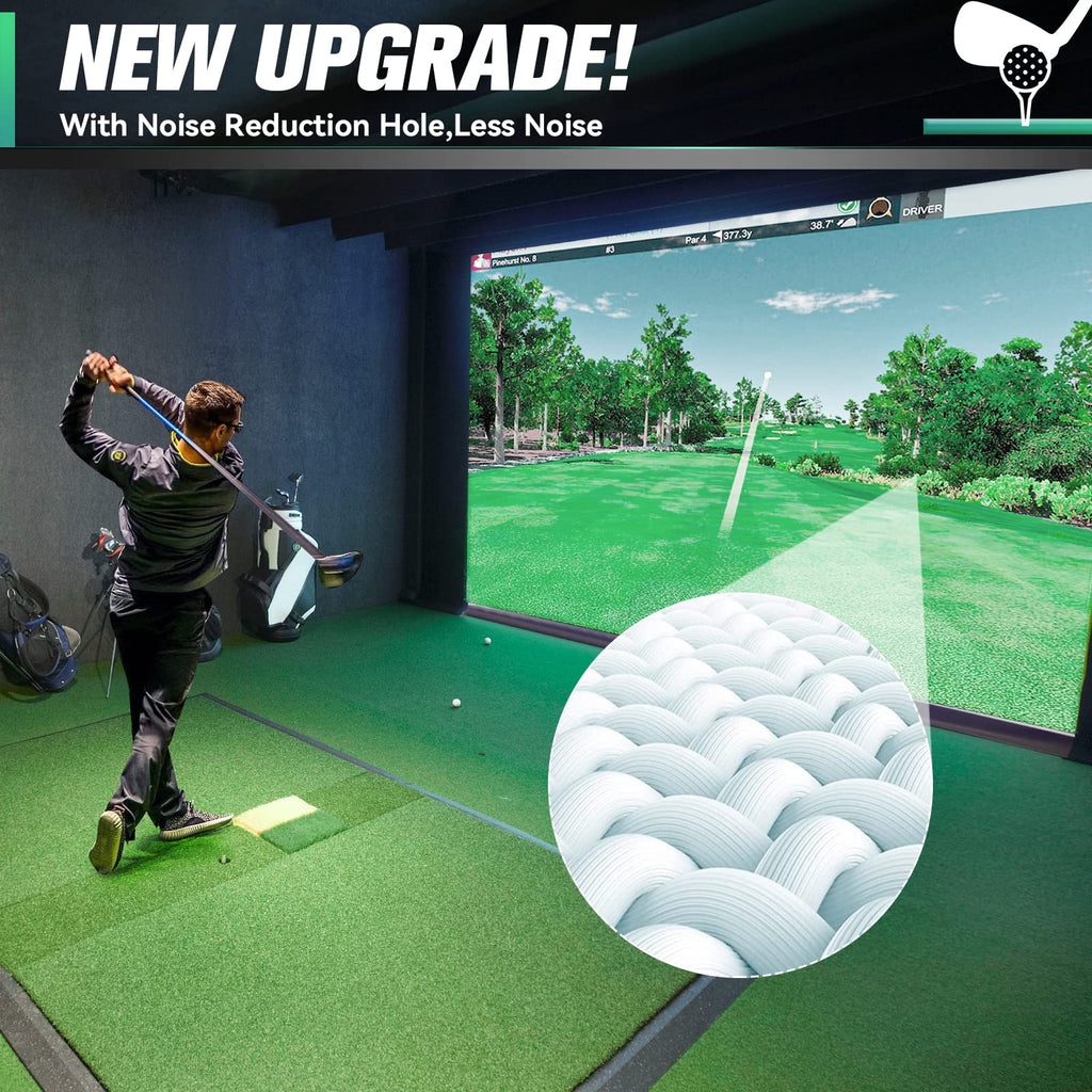 Aikeec Golf Simulator Impact Screen Display Projector Screen For Golf Training,Indoor Ultra Clear Golf Impact Screen,With 14Pcs