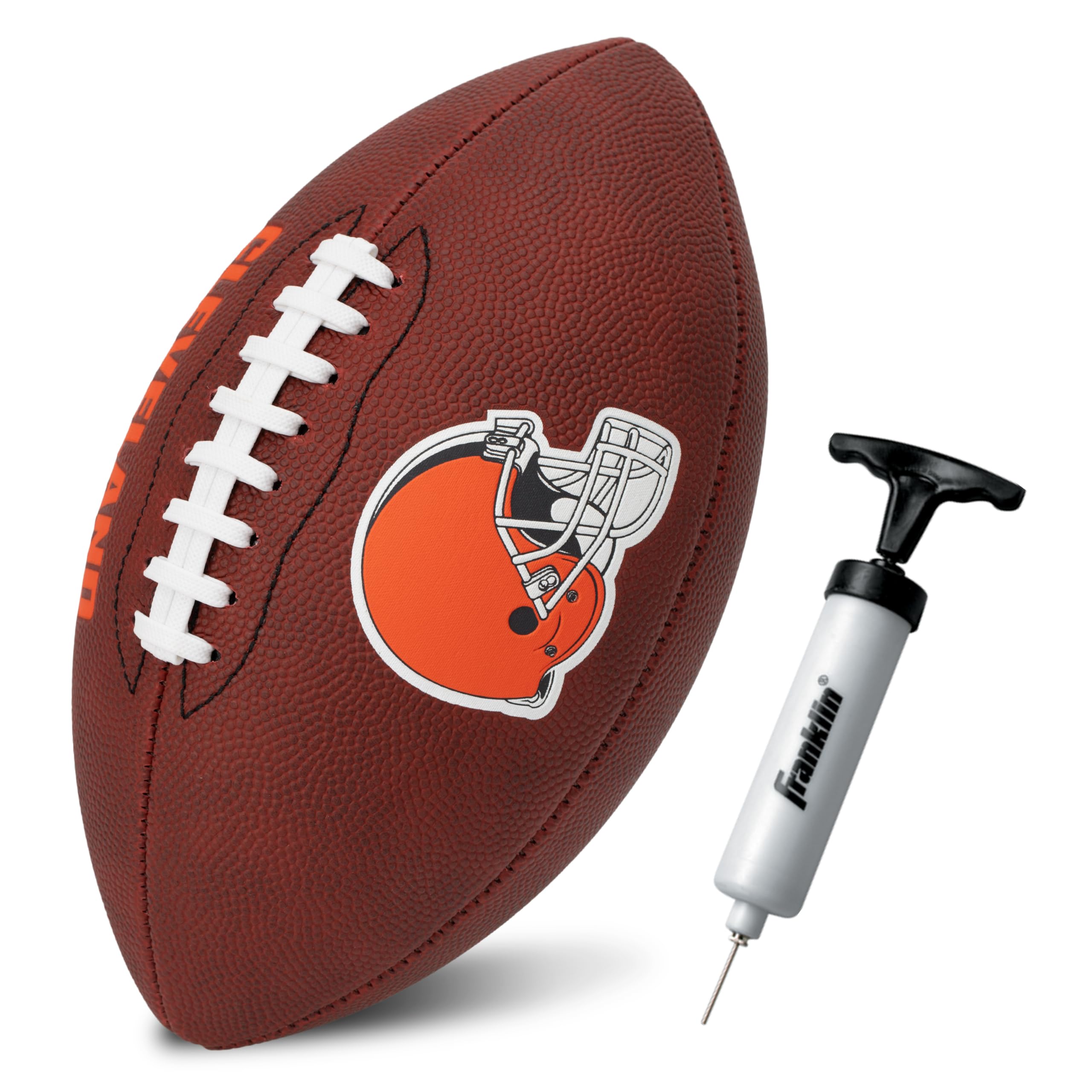 Franklin Sports Nfl Cleveland Browns Football - Youth Junior Size Football For Kids - Official Nfl Team Logo + Colors Youth Ball