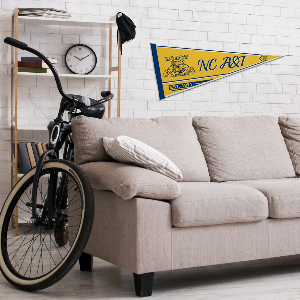Rico Industries Ncaa North Carolina A&T Aggies Classic 12'' X 30'' Felt Wall D  Cor Pennant - Great For Home/Bed Room/Man Cave D