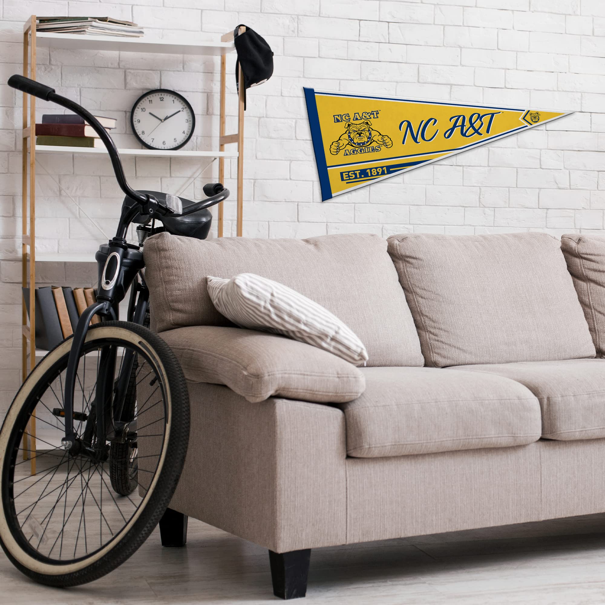 Rico Industries Ncaa North Carolina A&T Aggies Classic 12'' X 30'' Felt Wall D  Cor Pennant - Great For Home/Bed Room/Man Cave D