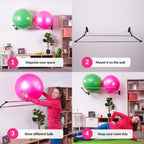 Exercise Ball Holder  Organize Your Space  Wall Mounted Ball Rack  Yoga Ball Holder  Exercise Ball Wall Mount  Fitness Ball Rack