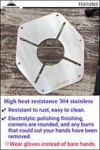 Camping Moon Campingmoon Heat Shield Plate Stainless Steel For Regulator Stove St-310 St-1617
