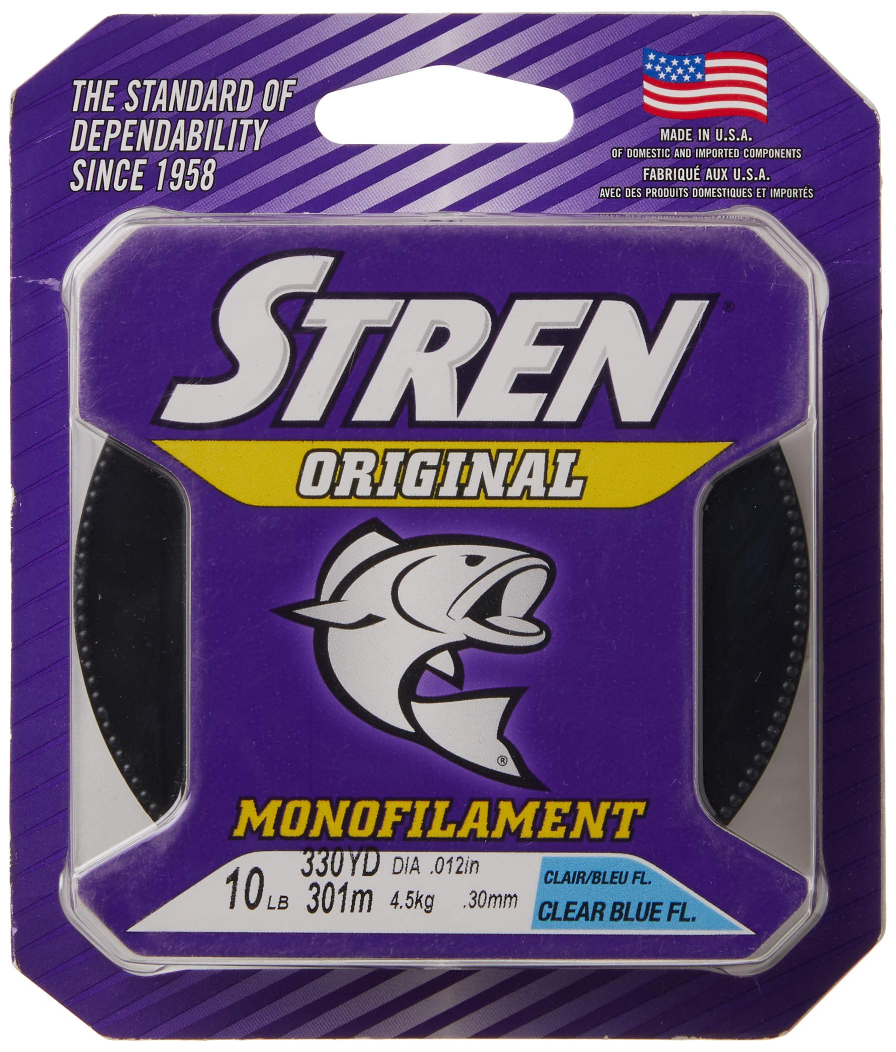 Stren Original, Clear/Blue Fluorescent, 10Lb | 4.5Kg Monofilament Fishing Line, Suitable For Freshwater Environments
