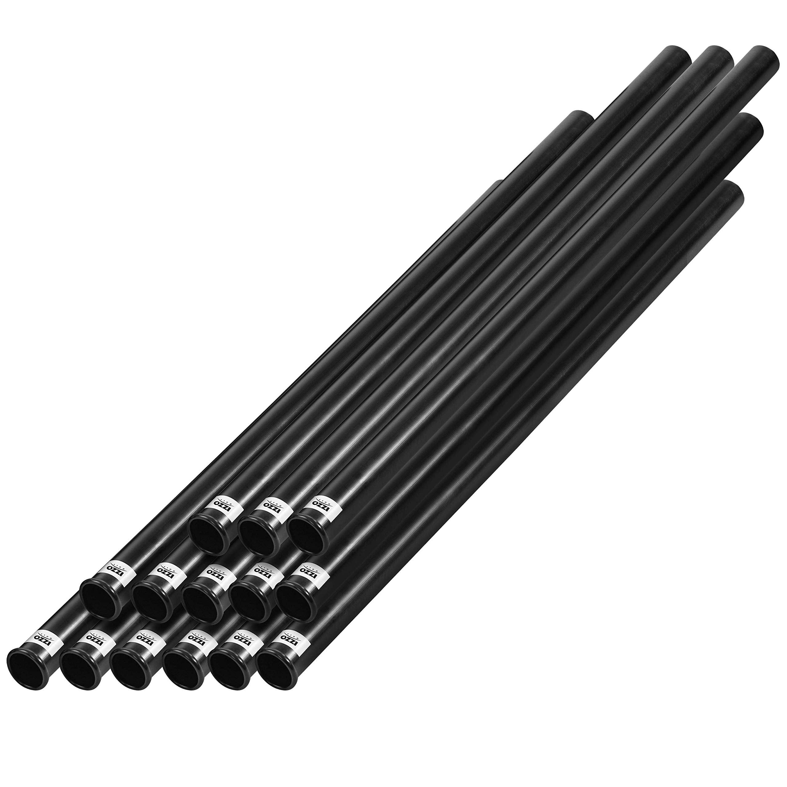 Izzo Golf Black Plastic Golf Club Tube, 1.5 Inch (Pack Of 14)
