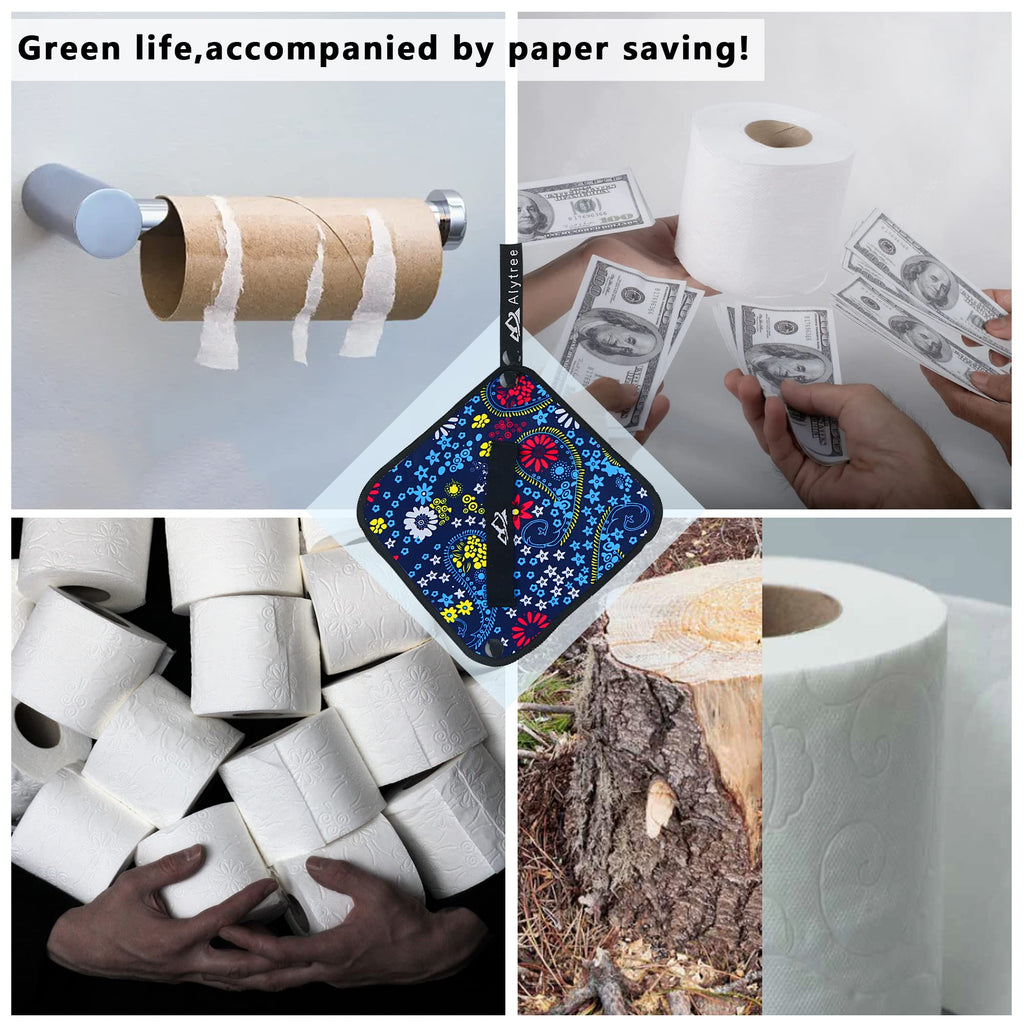 Alytree 2Pcs Pee Cloth Silver Infused For Women Hiking, Pee Rag For Female Peeing Outdoor,Camping Reusable Toilet Paper,Hygienic