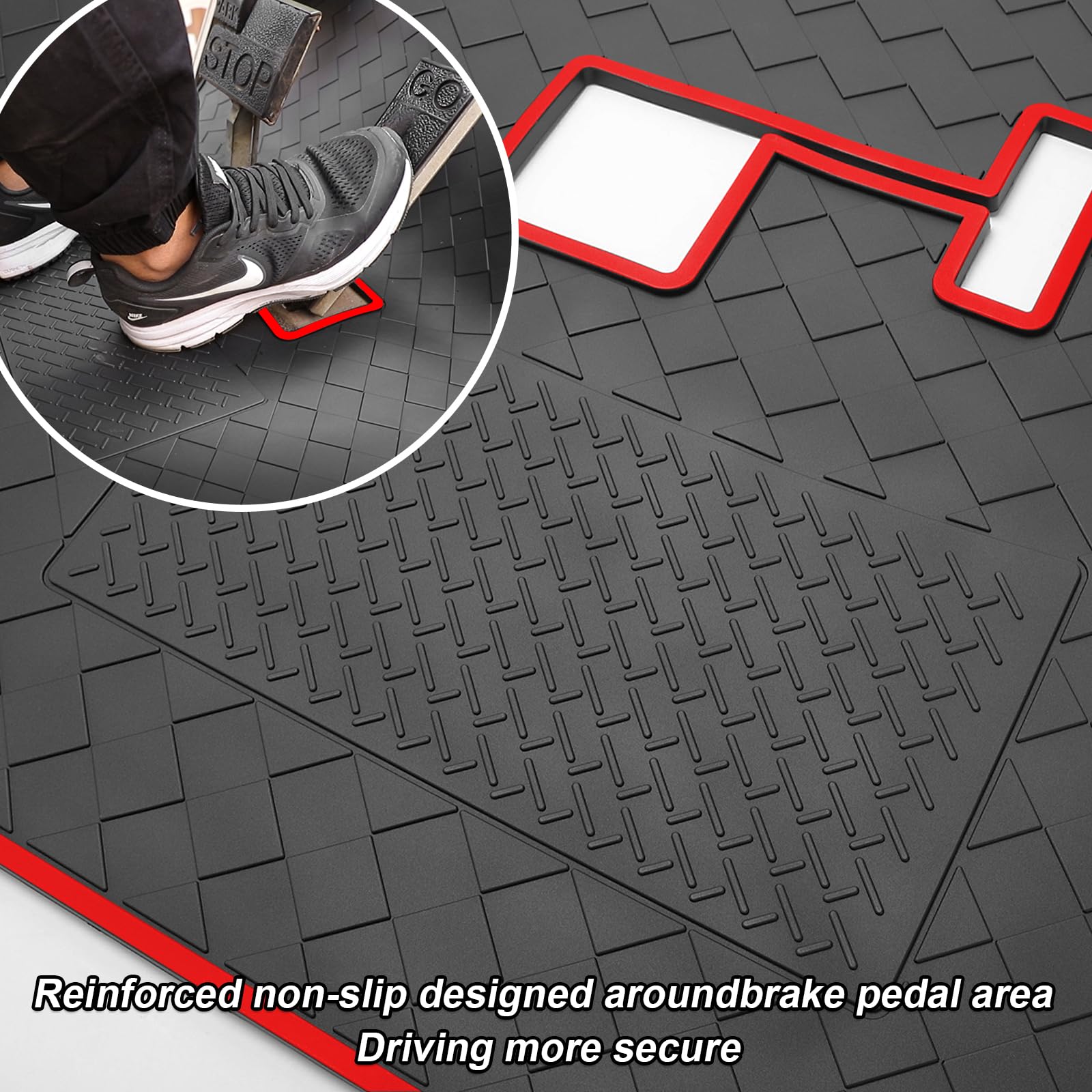 Roykaw Golf Cart Mat Full Coverage Floor Liner For Club Car Ds (1982-2013) & Villager (1982-2018), 8Mm Thick Heavy-Duty Mat, Non
