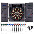 Electronic Soft Tip Dartboard Set With Cabinet, 12 Darts Led Display (X-Classic Darts)