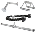 Fitvids Multifunctional Home Gym System Workout Station Multiple Grip Handles, 4-Piece Combo