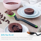 Dreamfarm Supoon  Non-Stick Silicone Sit Up Scraping  Cooking Spoon With Measuring Lines  Orange