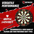 Ruthless Hot Shot Dart Board  Endurance Round Wire Sisal Dartboard Including 2 Sets Of Steel Tip Darts (Db073)