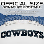 Franklin Sports Nfl Dallas Cowboys Autograph Football - Official Size White Panel Souvenir Football For Autographs + Signatures