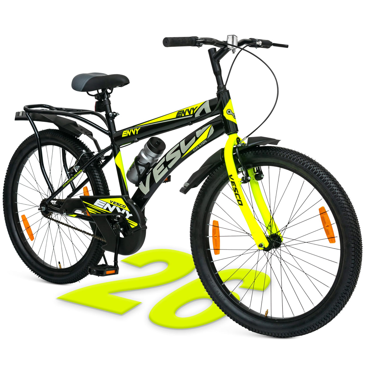 Vesco 24 T Drift Cycle For Big Kids Mtb Mountain Bike | Dual Disk Brake & Front Suspension Single Speed Bicycle For Boys And Gir