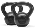 Yes4All Kettlebell Sets, Pair 10 & 15 LB Cast Iron Strength Training Kettlebells, Wide Handles & Flat Bottom for Push Ups, Swing