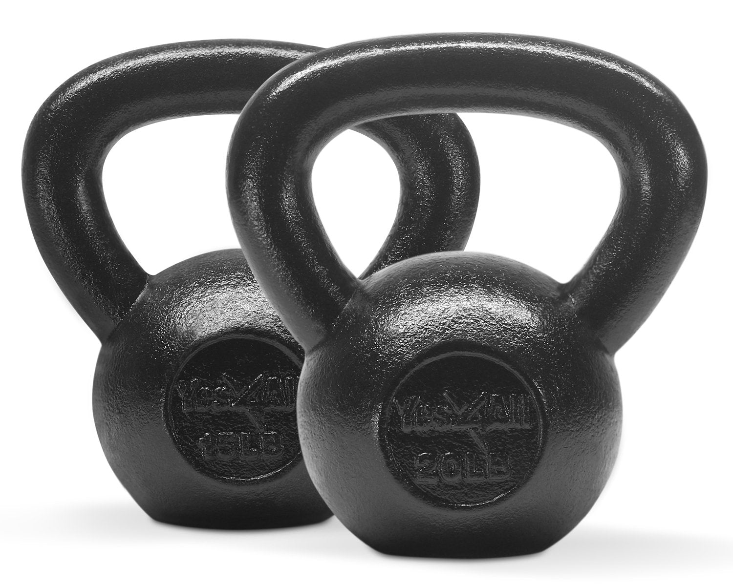 Yes4All Kettlebell Cast Iron Sets 15 20 lbs Multi-Level Kettlebell Set for Strength Training & Home Gym Equipment