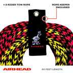 Airhead 2 Section Tow Rope, 1-2 Rider Towable Tubes, 60-Feet, 2,375 Break Strength