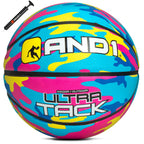 AND1 Ultra Grip Basketball: Official Regulation Size 7 (29.5 inches) Rubber- Deep Channel Construction Streetball, Made for Indo
