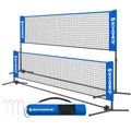SONGMICS 10 ft Badminton Net, Height Adjustable Volleyball Net, Pickleball Net with Poles, Foldable Nylon Net for Tennis Indoor 