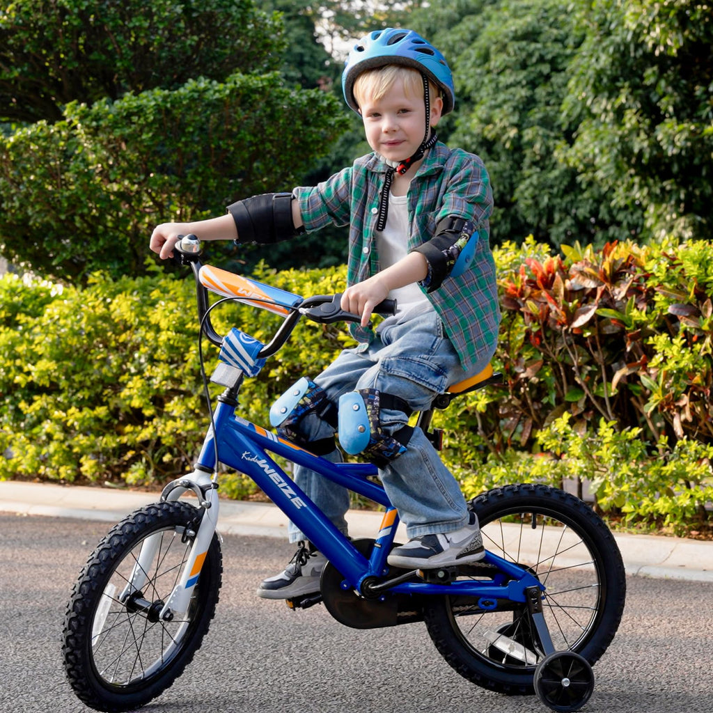 WEIZE Kids Bike, 14 Inch Children Bicycle for Boys Girls Ages 3-5 Years Old, Rider Height 35-42 Inch, Coaster Brake, Blue