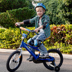WEIZE Kids Bike, 14 Inch Children Bicycle for Boys Girls Ages 3-5 Years Old, Rider Height 35-42 Inch, Coaster Brake, Blue