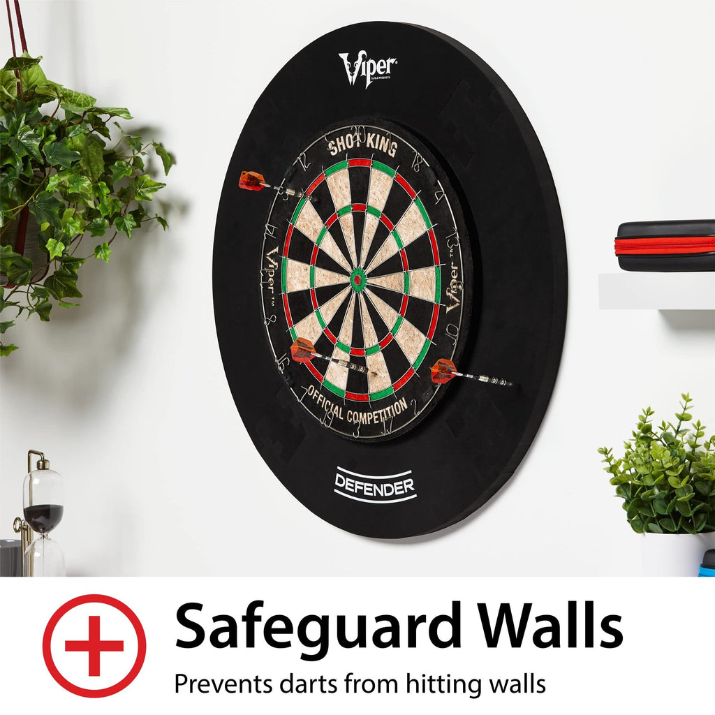 Viper By Gld Products Defender Dartboard Surround Wall Protector , Black