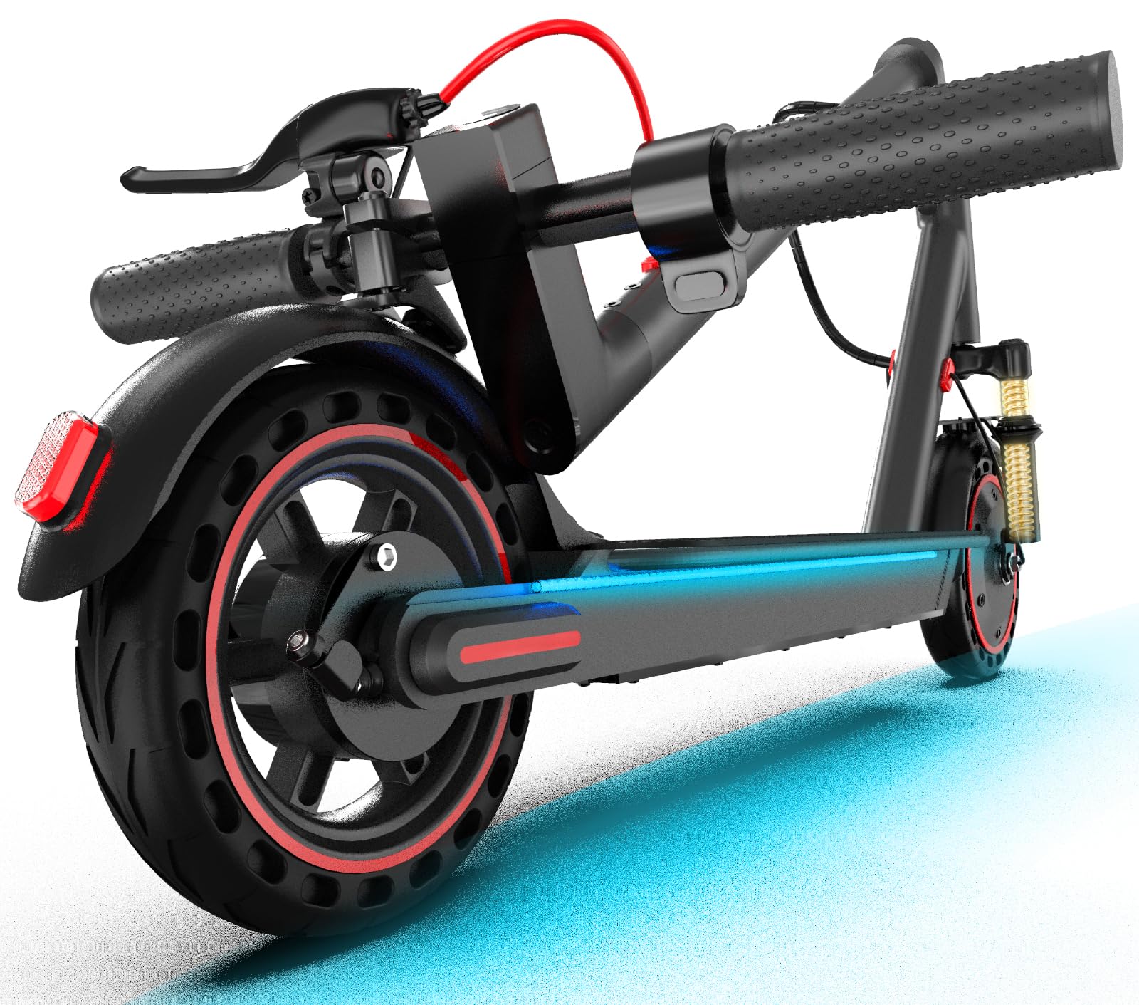 Electric Scooter Adults, Up to 23 Miles & 19 MPH, Front Suspension, Folding E-Scooter Built-in Side Lights, 550W Motor, 36V 10.5