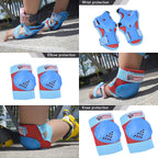 Sohour Home Knee Pads For Kids Elbow Pads Wrist Guards Set Child Protective Gear Set, For 3-15 Years Child Roller Skates, Cyclin
