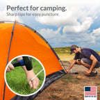 Pinnacle Mercantile 30 Pack Tent Stakes Metal Garden Edging Fence Hooks Pegs Christmas Decoration Stakes Made Usa 9 Inches Long