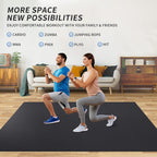 Extra Large Exercise Mat 9 X 6 X 7Mm, High-Density Workout Mats For Home Gym Flooring, Non-Slip, Extra Thick Durable Cardio Mat,