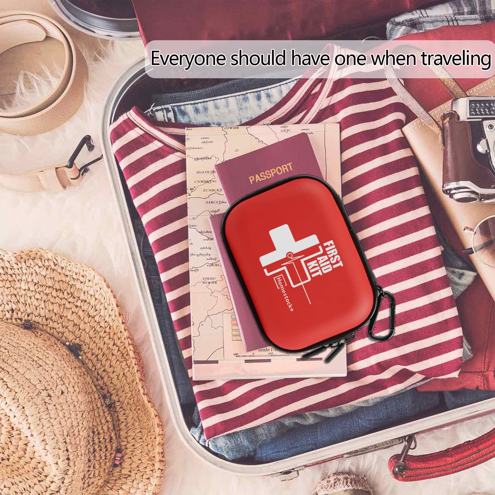 ?2023 New?Portable Small First Aid Kit Compact Medical Kits With With Compartments Eva Case For Car, Home, Outdoors, Sports, Cam