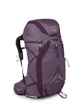 Osprey Eja 48L Womens Ultralight Backpacking Backpack, Purple Dusk, WM/L