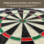 Pennpliy Bristle Dart Board Set For Adults, Professional 18'' Steel Tip Outdoor Dartboard Set, High-Grade Compressed Sisal Metal