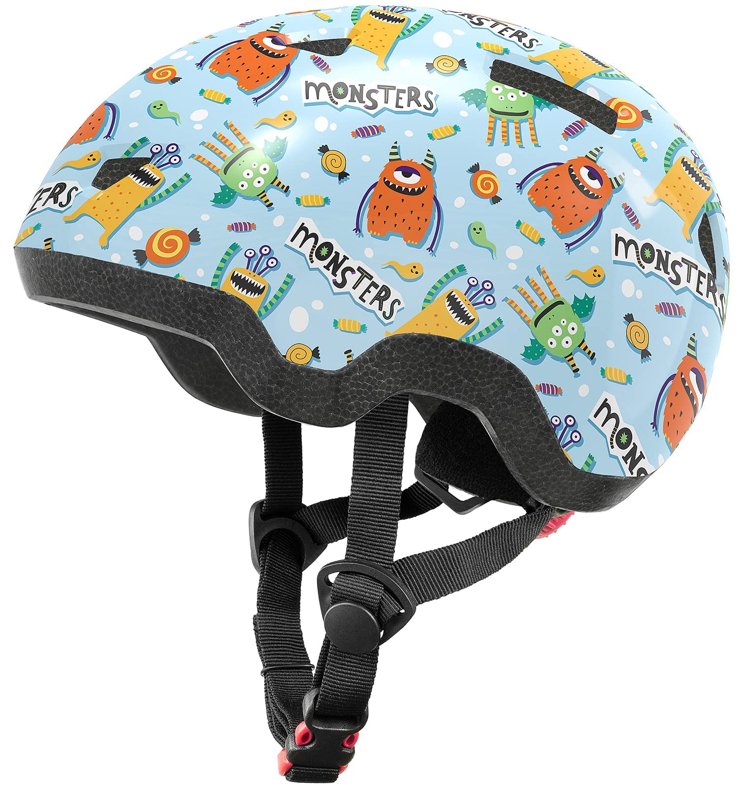 Toddler Bike Helmet For Boys And Girls, Adjustable Kids Helmets From Infant/Baby To Children, 1/2/3/4/5/6/7/8 Years Old-Blue Mon