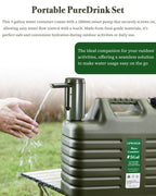Portable 5 Gallon Water Jug With Automatic Touch Control Pump,Truly No Leakage Water Container With Spigot,Type-C Rechargeable M