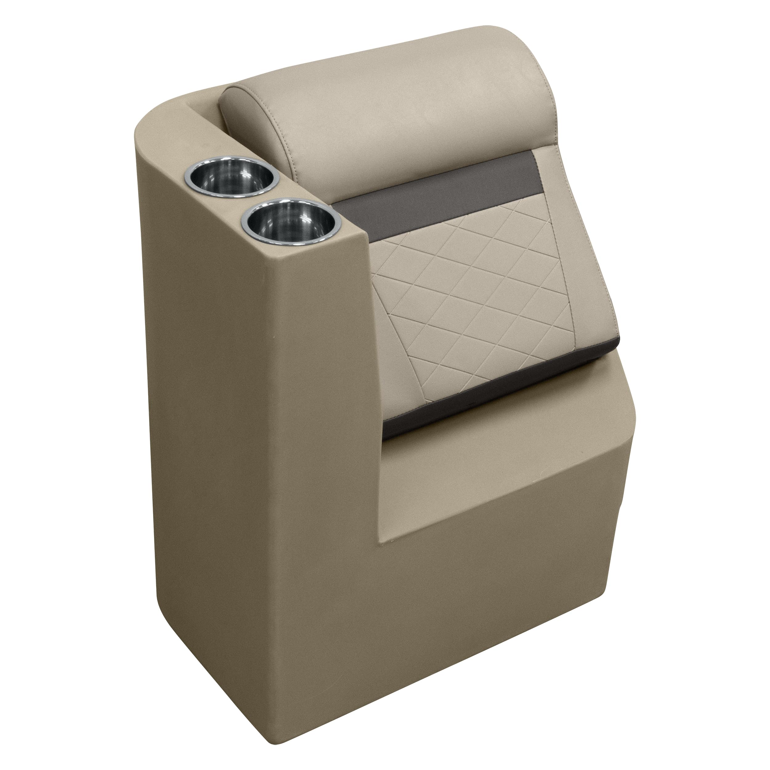 Wise DLX1305L-1900 DLX Series Pontoon Left Radius Lean Back Recliner - Neutral/Meteor